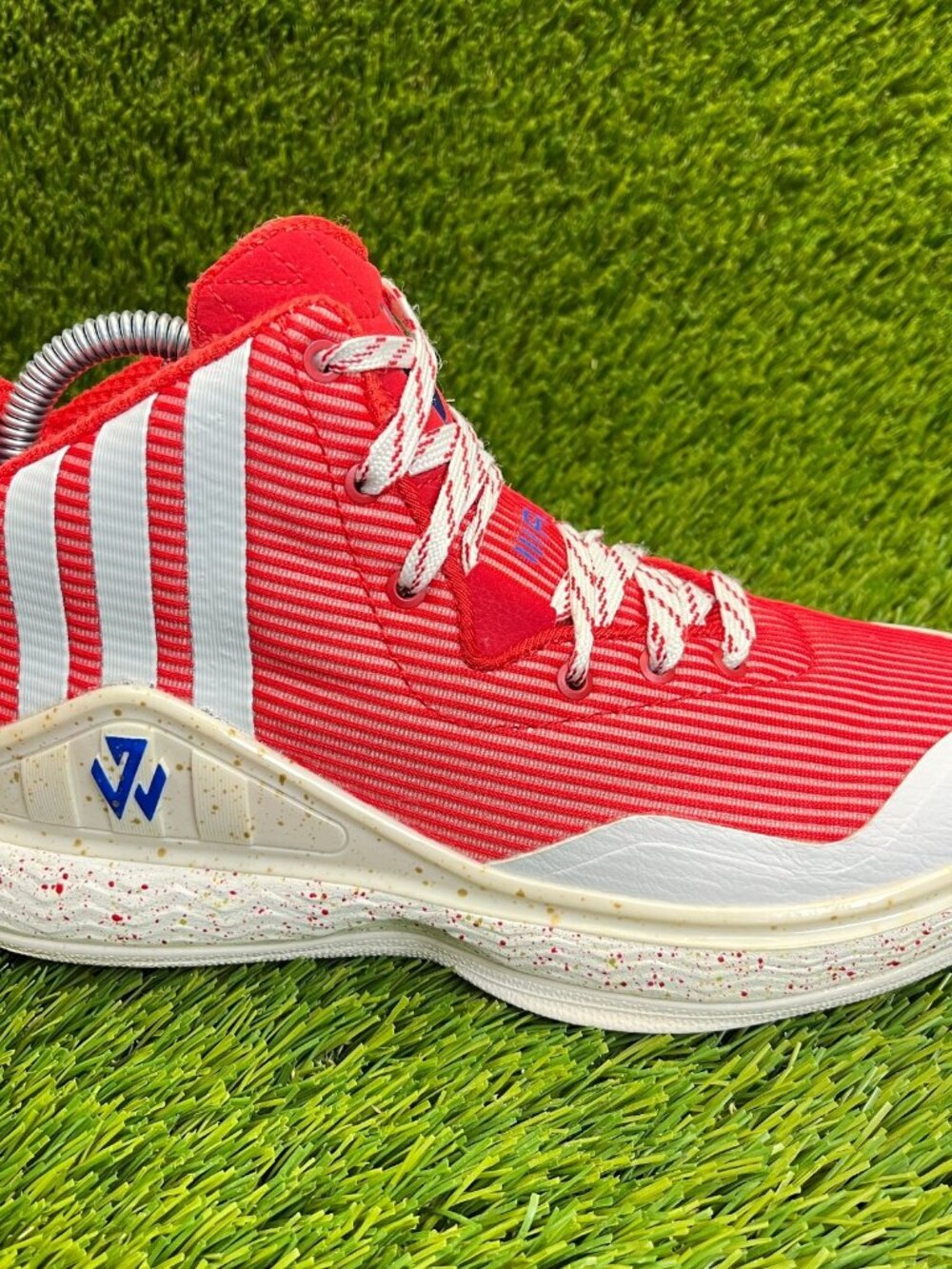 Adidas John Wall J Scarlet Red Boys Size 6Y Walking Running Shoes Sneakers